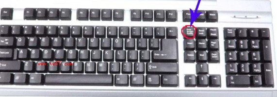 键盘上的Print SysRq键在键盘的那里