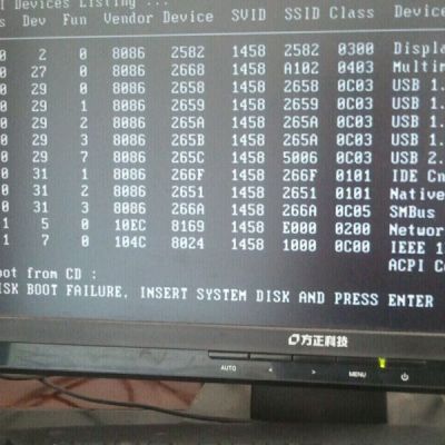 DISK BOOT FAILURE,INSERT SYSTEM DISK AND PRESS ENTER